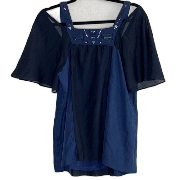 MINT JODI ARNOLD SILK AND LINEN LINED TOP SIZE 10 - Picture 2 of 8